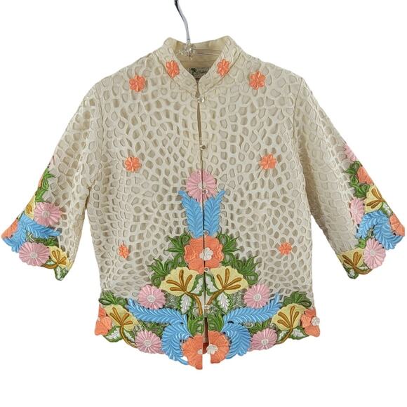 D Palmer Jackets & Blazers - Coquette Floral Lace Blazer Jacket Vintage Statement Romantic Style